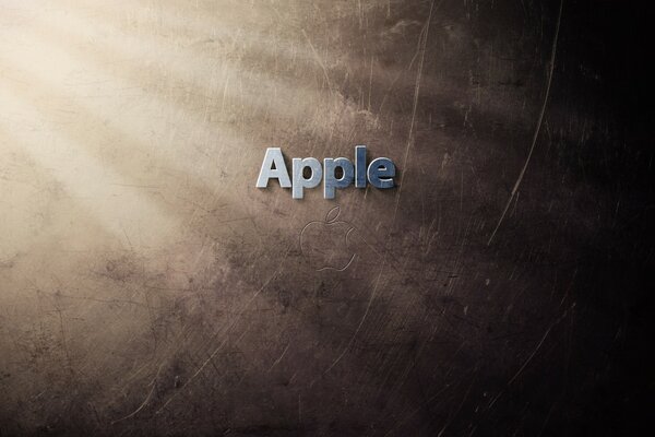 Надпись apple серыми буквами