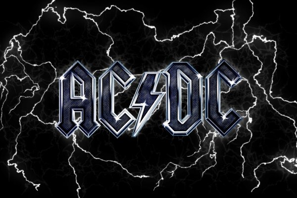 Эмблема группы ac/dc с молниями
