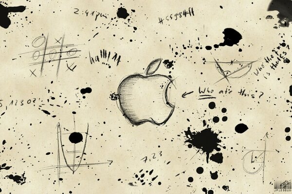 Креативный рисунок на тему apple
