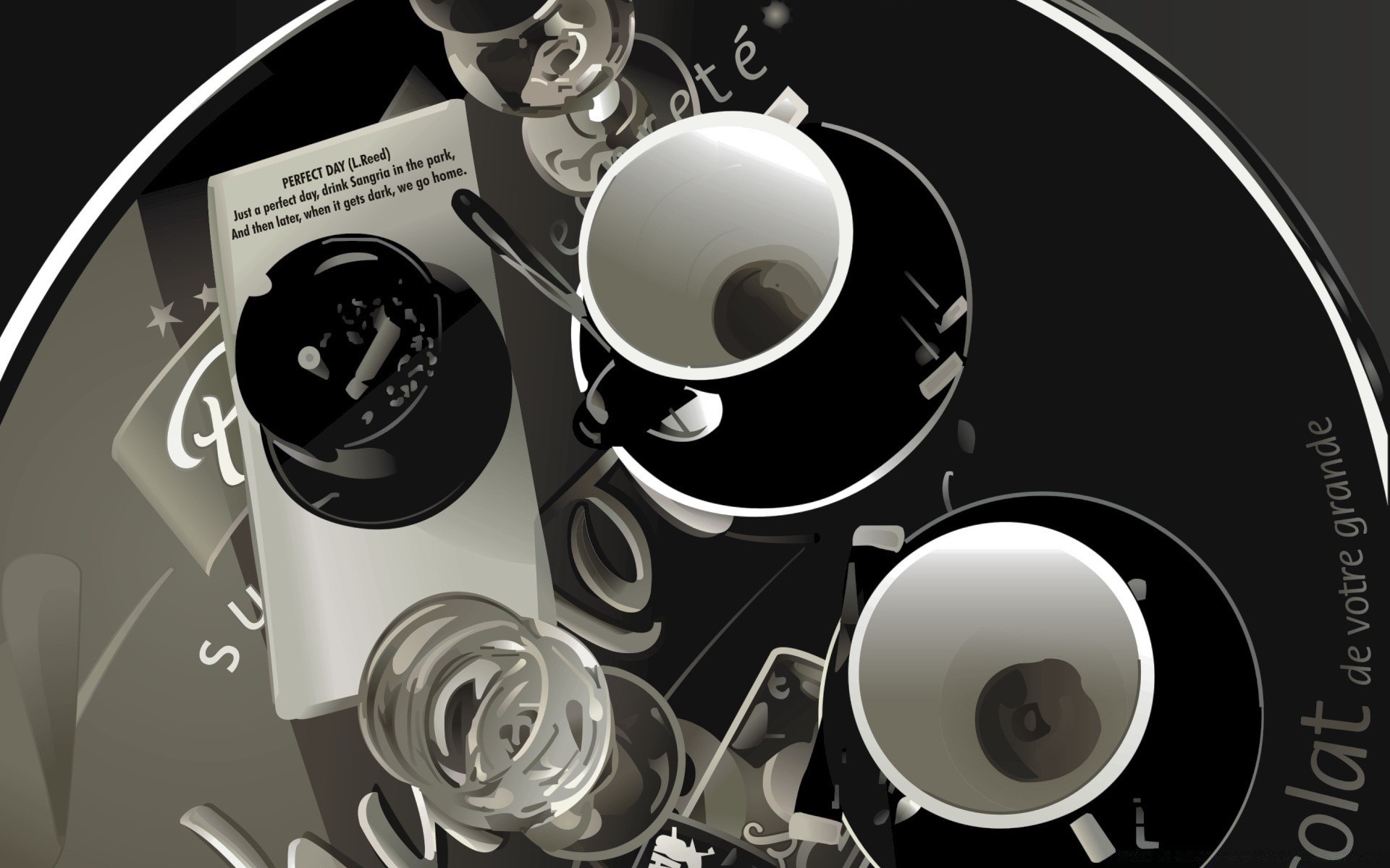 векторная графика технология кофе электроника оборудование рабочего стола звук современные