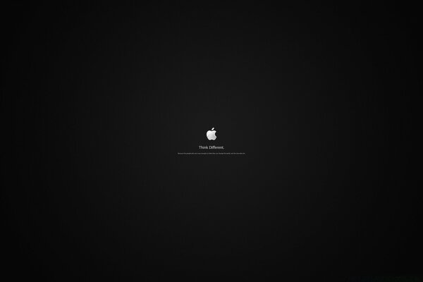 Логотип Apple белое яблоко на чёрном фоне