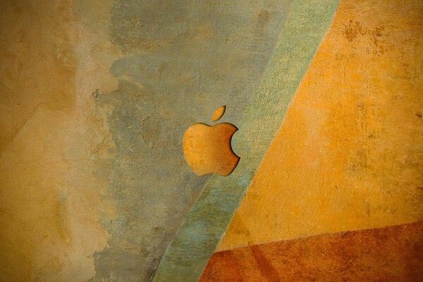 Иллюстрация с эмблемой apple в осенней цветовой гамме