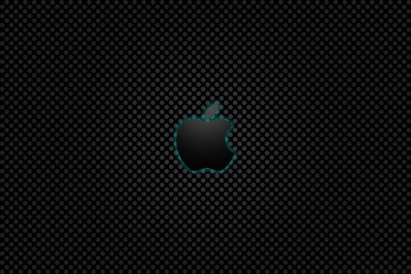 Значок apple на темном фоне в точку