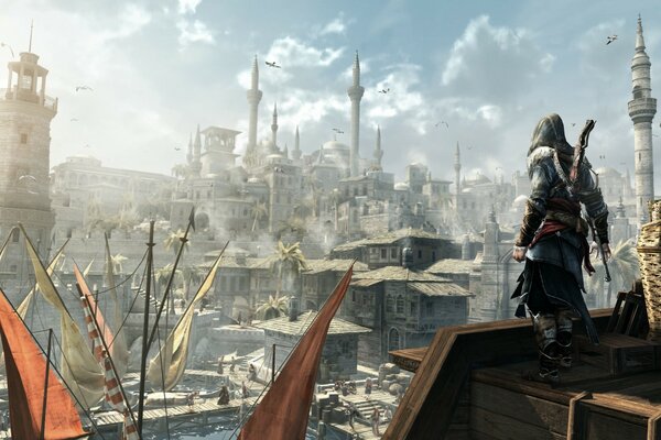 Assassin s creed путешествует по крышам домов