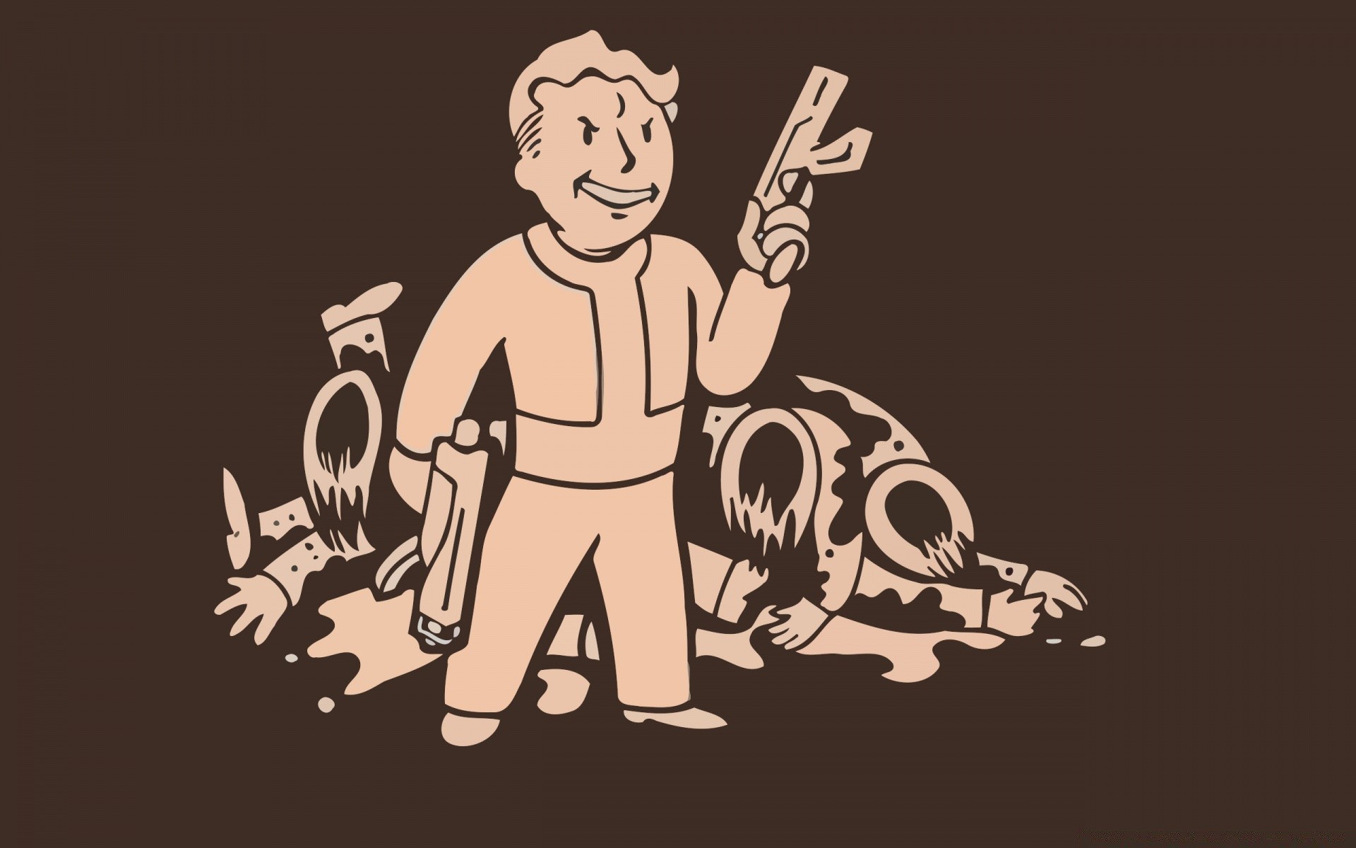 fallout иллюстрация вектор эскиз силуэт человек хэллоуин