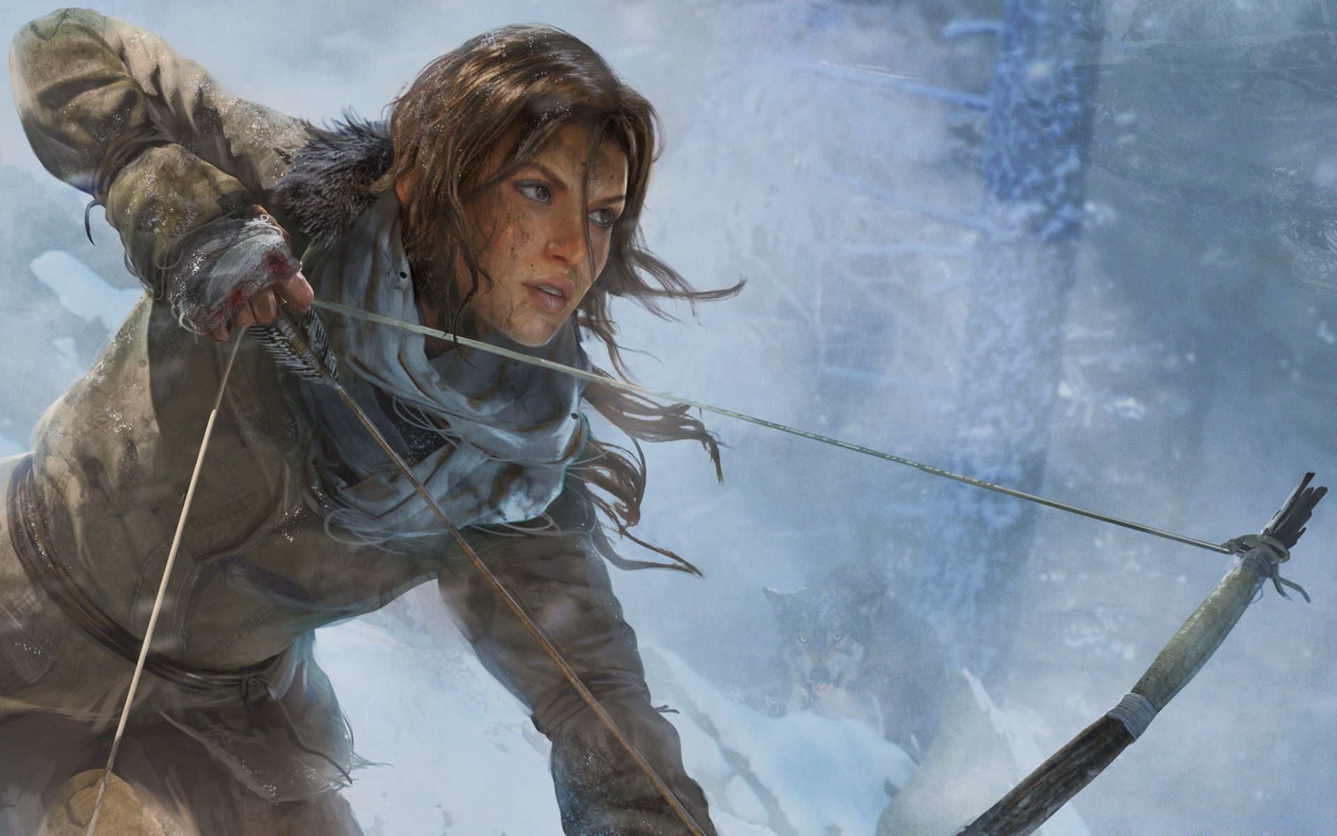 tomb raider зима холодная снег один на открытом воздухе взрослый оружие природа носить отдых
