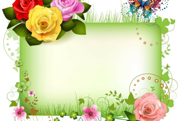 Абстракция и графика украшения рамочки