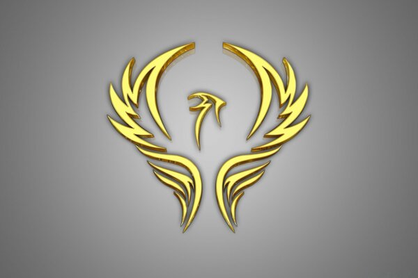 3д графика золотая птица